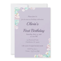 Invitación de cumpleaños pastel de cuento de hadas