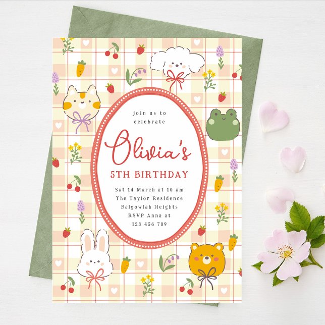Invitación de cumpleaños pastel para niña, fiesta  (Subido por el creador)