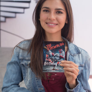 Invitación de cumpleaños Patada dinámica: El artis