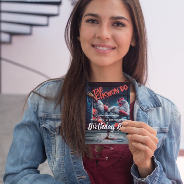 Invitación de cumpleaños Patada Dinámica: El artis (Subido por el creador)