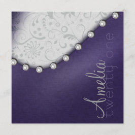 Invitación de cumpleaños Pearl Square