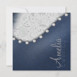 Invitación de cumpleaños Pearl Square