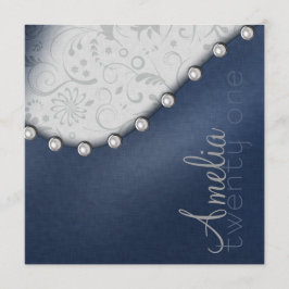 Invitación de cumpleaños Pearl Square