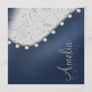 Invitación de cumpleaños Pearl Square