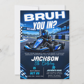Invitación de cumpleaños Personal Bruh You In Go-K