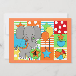 Invitación de cumpleaños personalizada a Circus Fu