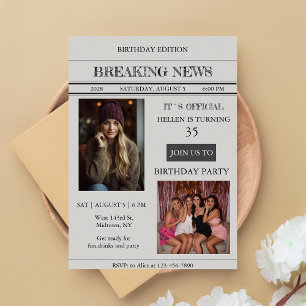 Invitación de cumpleaños personalizada al estilo d