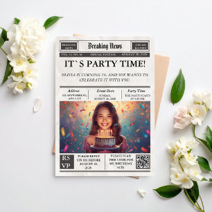 Invitación de cumpleaños personalizada al estilo d