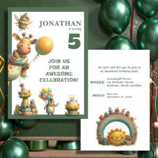 Invitación de cumpleaños personalizada caprichosa