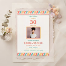 Invitación de cumpleaños personalizada con foto, i