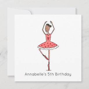 Invitación de cumpleaños personalizada de bailarin