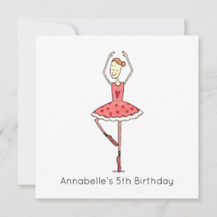 Invitación de cumpleaños personalizada de bailarin