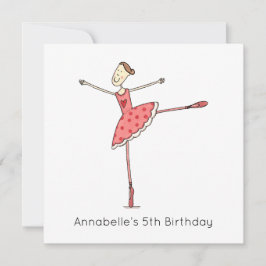 Invitación de cumpleaños personalizada de bailarin