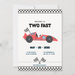 Invitación de cumpleaños personalizada de coche de
