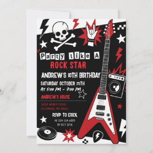 Invitación de cumpleaños personalizada de estrella