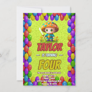 Invitación de cumpleaños personalizada de The Mush