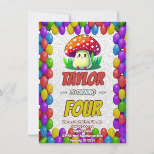 Invitación de cumpleaños personalizada de The Mush