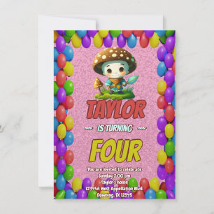Invitación de cumpleaños personalizada de The Mush