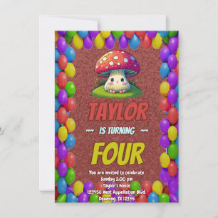 Invitación de cumpleaños personalizada de The Mush