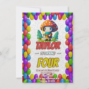 Invitación de cumpleaños personalizada de The Mush