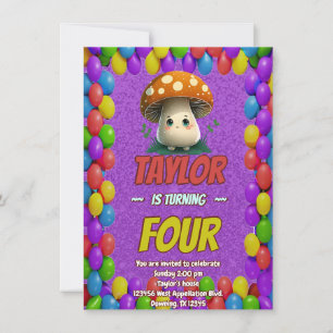 Invitación de cumpleaños personalizada de The Mush