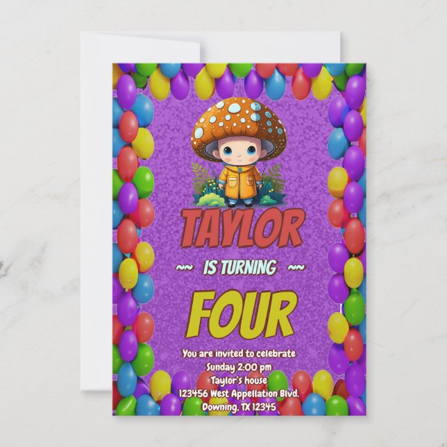 Invitación de cumpleaños personalizada del Guardiá (Anverso)
