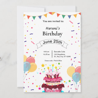 Invitación de cumpleaños personalizada – Diseño de