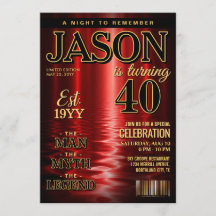 Invitación de cumpleaños personalizada, elegante r