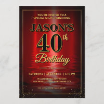 Invitación de cumpleaños personalizada, elegante r