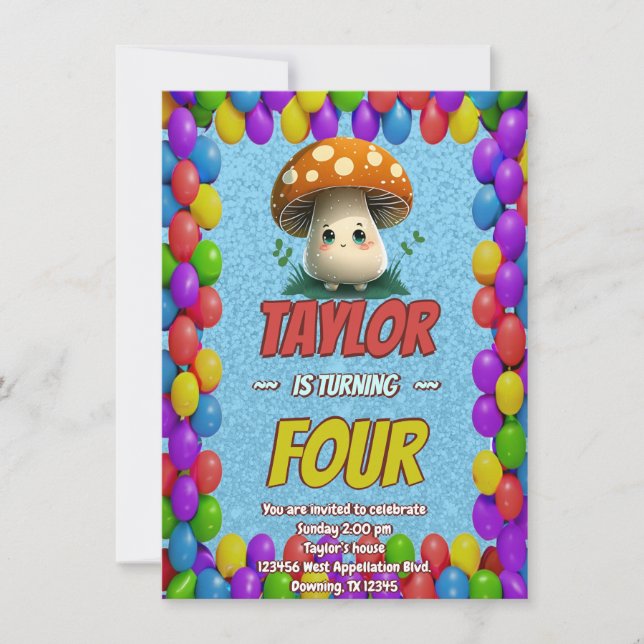 Invitación de cumpleaños personalizada Guardian de (Anverso)