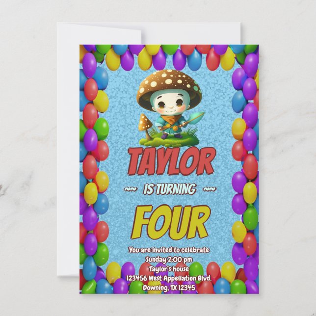 Invitación de cumpleaños personalizada Guardian de (Anverso)