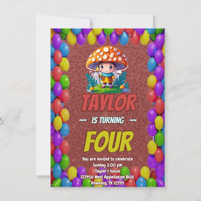 Invitación de cumpleaños personalizada Guardian de (Anverso)