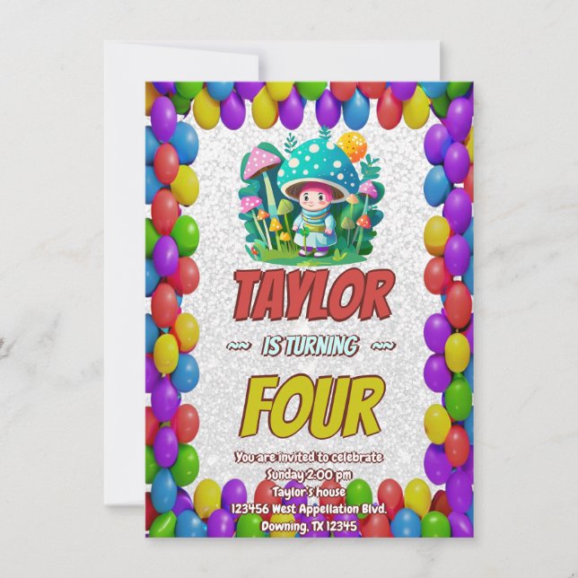 Invitación de cumpleaños personalizada Guardian de (Anverso)