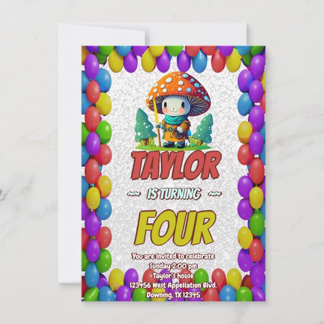 Invitación de cumpleaños personalizada Guardian de (Anverso)