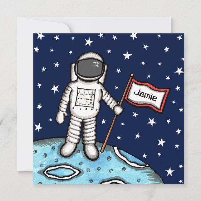 Invitación de cumpleaños personalizada para astron (Anverso)