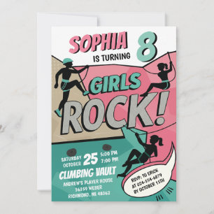 Invitación de cumpleaños personalizada para chicas