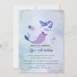 invitación de cumpleaños personalizada para chicas