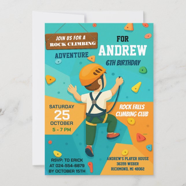 Invitación de cumpleaños personalizada para fiesta (Anverso)