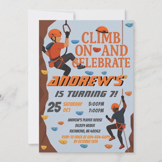Invitación de cumpleaños personalizada para fiesta (Anverso)