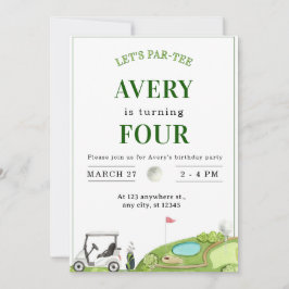Invitación de cumpleaños personalizada para green 