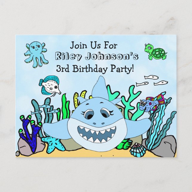 Invitación de cumpleaños personalizada para la fam (Anverso)