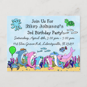 Invitación de cumpleaños personalizada para la fam