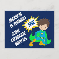 Invitación de cumpleaños personalizada para niño s
