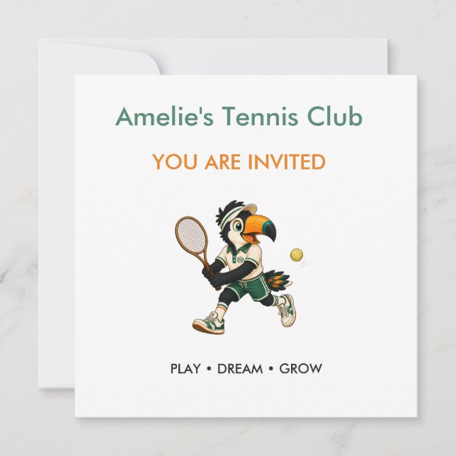 Invitación de cumpleaños personalizada para niños  (Anverso)