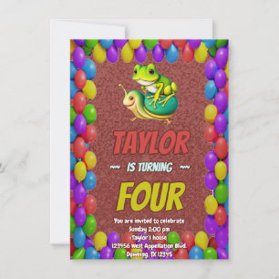 Invitación de cumpleaños personalizada para niños 