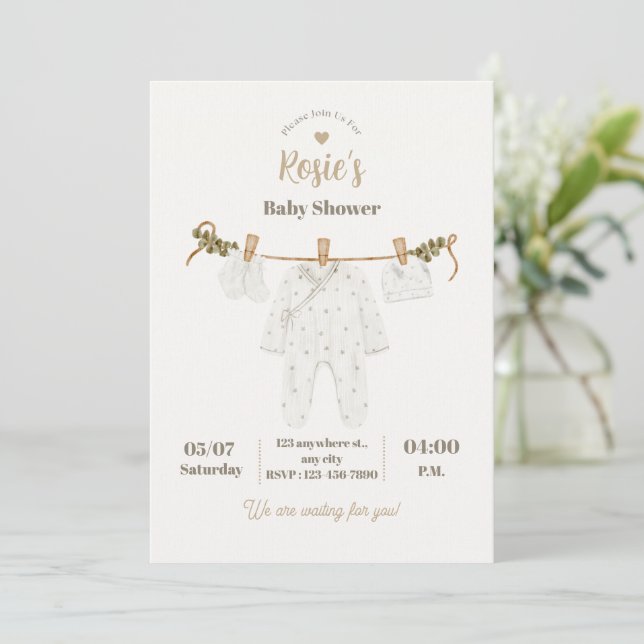Invitación de cumpleaños personalizada para niños (Anverso de pie)