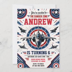 Invitación de cumpleaños personalizada para piloto