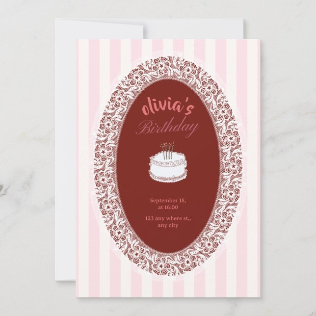 Invitación de cumpleaños personalizada | Personali (Anverso)