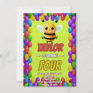 Invitación de cumpleaños personalizada única para