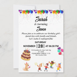 Invitación de cumpleaños personalizado con un dise